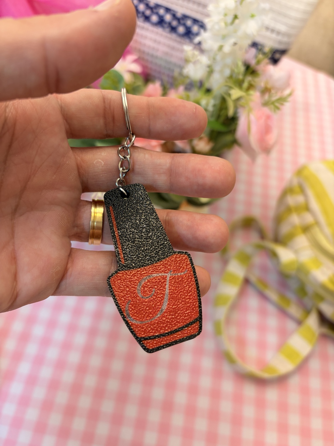 Chaveiro esmalte personalizado